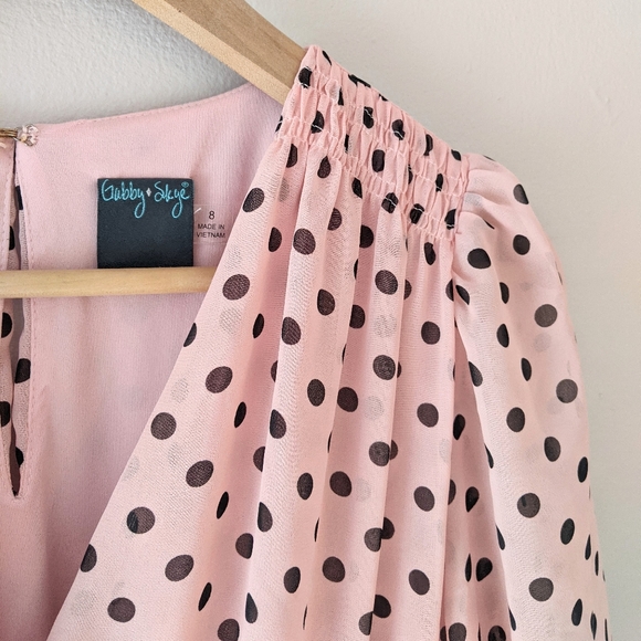 Gabby Skye Pink Chiffon Dress - Picture 4 of 6